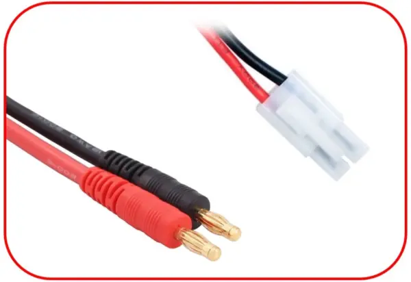 Charging Cable 4mm Bullet Plug - Tamiya 300mm