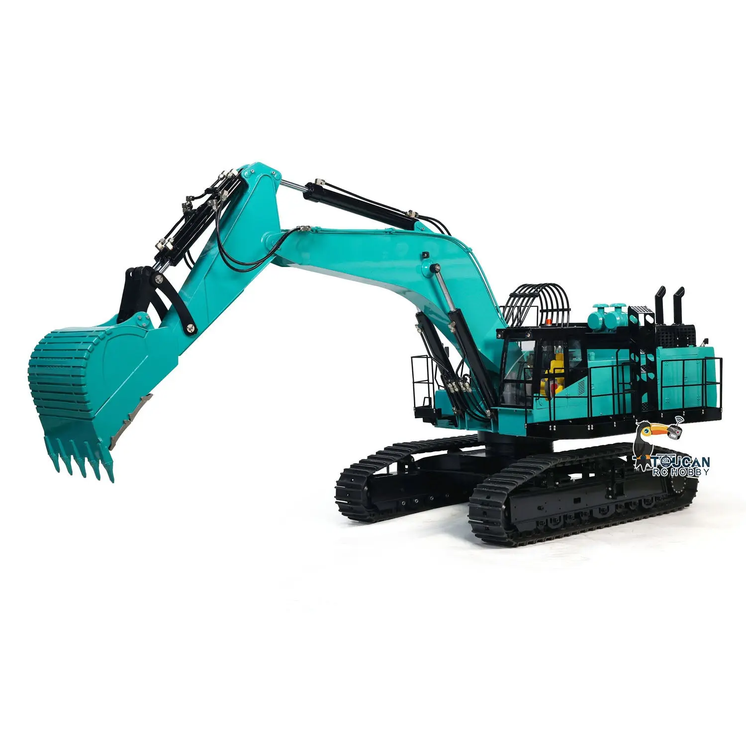 1/8 Scale RC Metal Hydraulic Heavy Crawler Excavator PC1250 Simulation Huge Construction Vehicle Model I6S Remote Controller