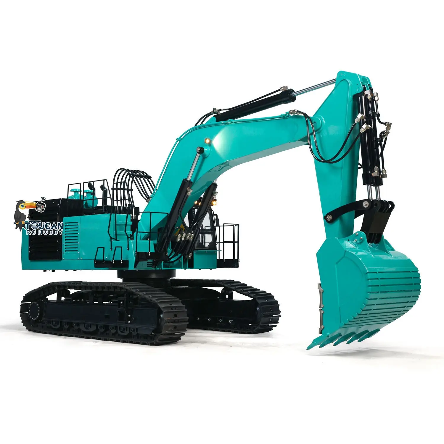 1/8 Scale RC Metal Hydraulic Heavy Crawler Excavator PC1250 Simulation Huge Construction Vehicle Model I6S Remote Controller