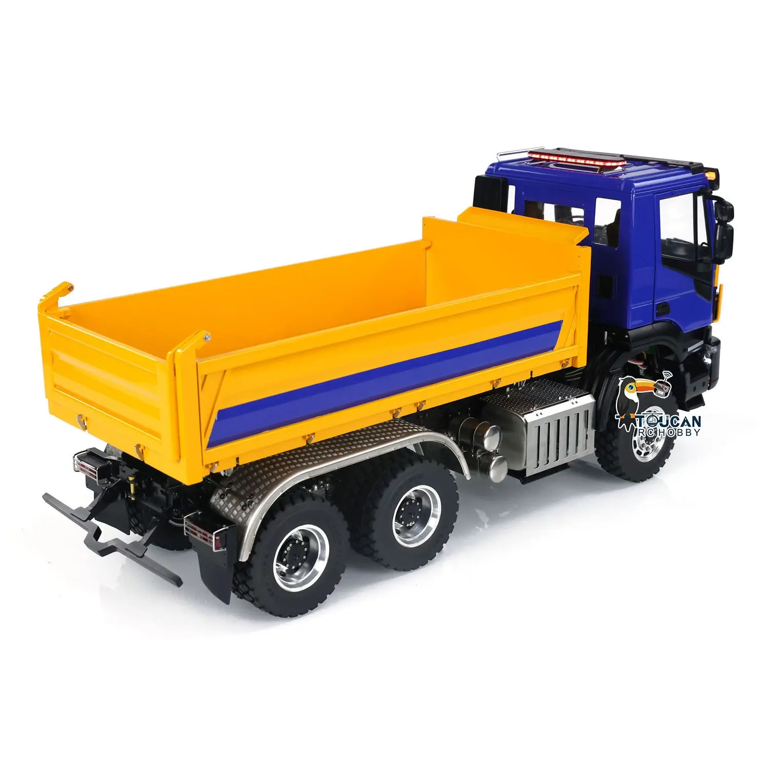 LESU 1/14 RC Hydraulic Dump Truck 3-way Metal 6x6 Radio Control Tipper Car Model