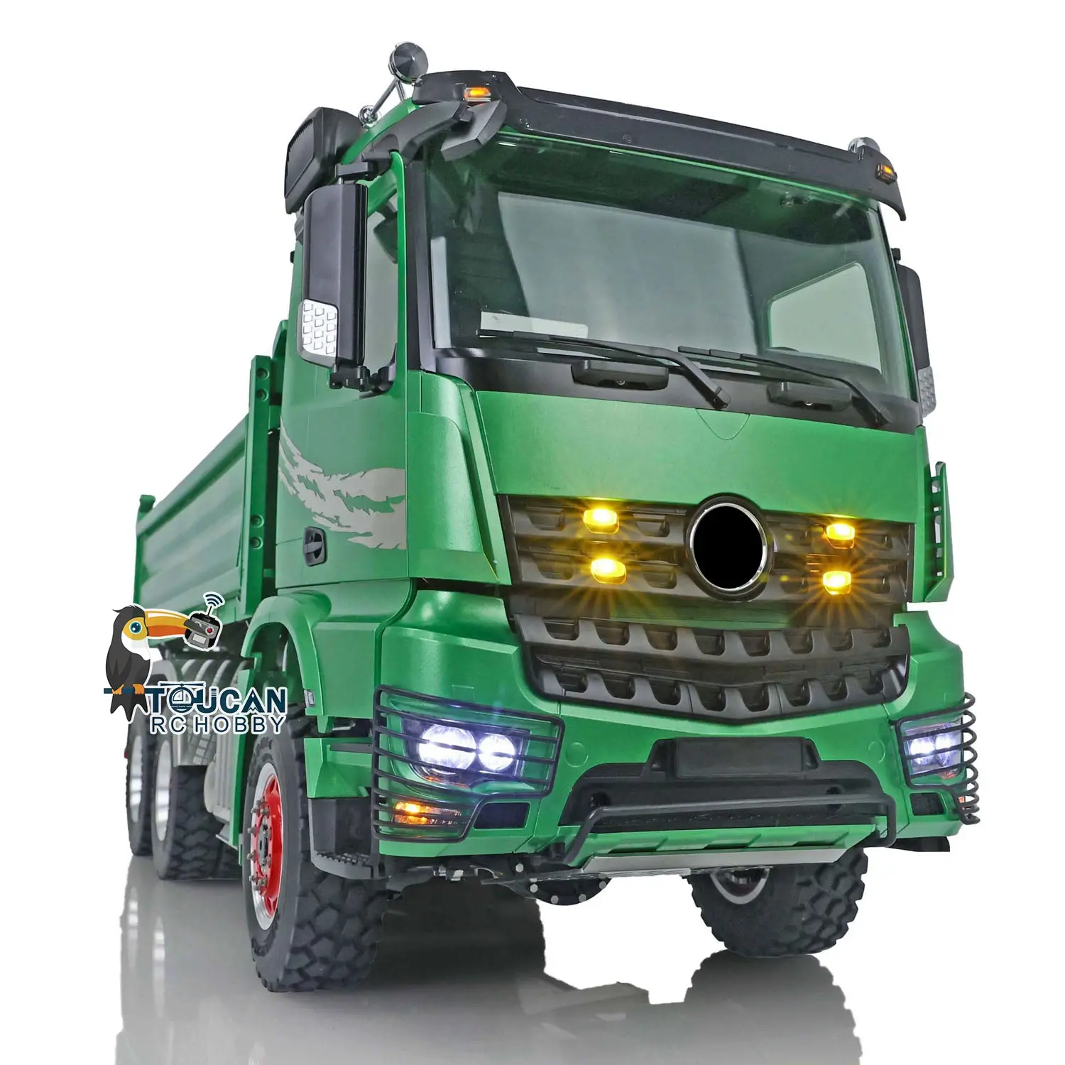 LESU 1/14 6*6 3Axles 3-way RC Hydraulic Dumper Radio Control Tipper Assembled Painted Cabin Body Sound Light System I6S Battery