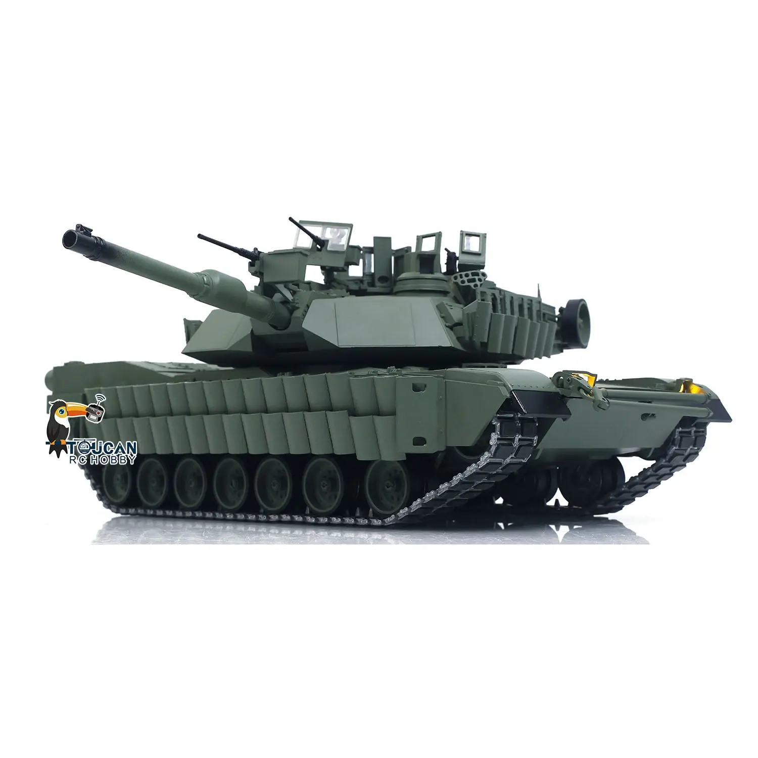TOUCAN TUSK II 1/16 Metal Remote Control Tank 3918 Abrams M1A2 IR Dual Flow Gearbox Turret 360 Rotation Barrel Recoil Elevation