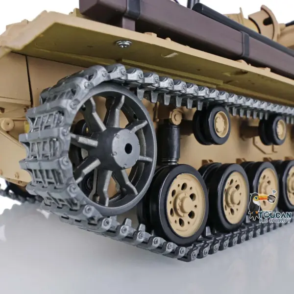 Henglong 1/16 Scale 7.0 Upgraded Panzer III H RTR RC Tank 3849 W/ 360 Degrees Turret Metal Tracks Barrel Gearbox