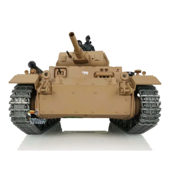 Henglong 1/16 7.0 Customized Panzer III H RTR RC Tank 3849 Heavy Model Metal Tracks Wheels Radio Controller 360 Degree Turret Rotation Infrared Combating Receiver & Transmitter