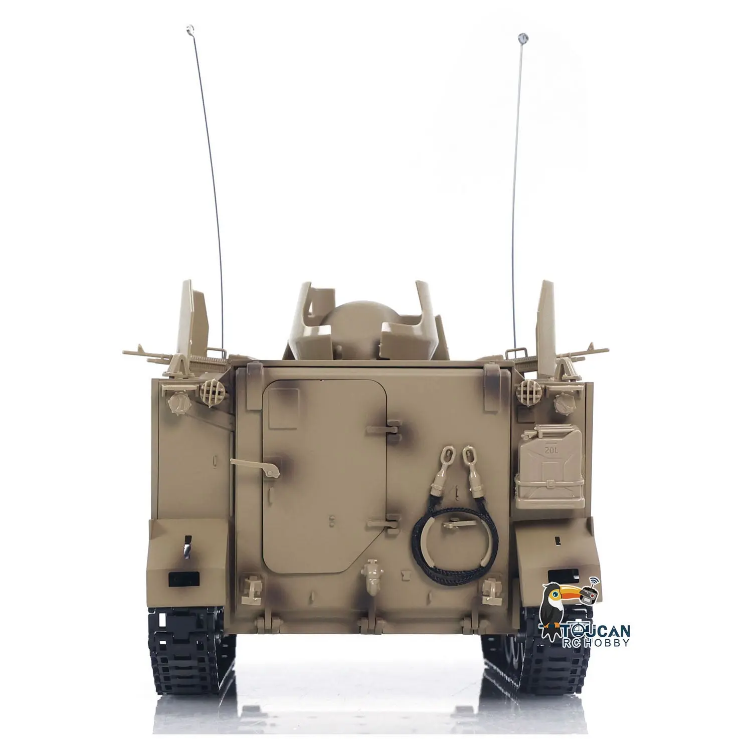 1/16 Tongde RC Tank M2412-B M113A1 ACAV Infrared 360 Turret Rotation Smoking Light Sound Remote Control Electric Model RTR