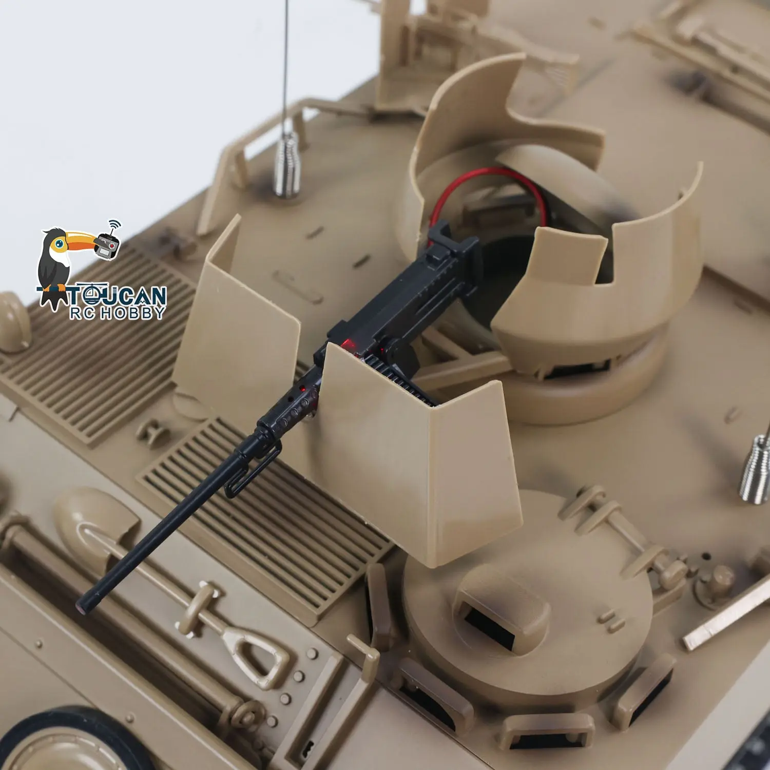 1/16 Tongde RC Tank M2412-B M113A1 ACAV Infrared 360 Turret Rotation Smoking Light Sound Remote Control Electric Model RTR