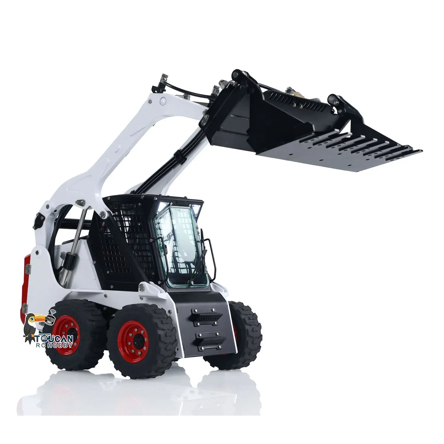 1/14 LESU Metal RC Hydraulic Painted Skid-Steer Loader Wheeled Aoue-LT5H W/ Sound Light ESC Motor Radio Controlled DIY Model