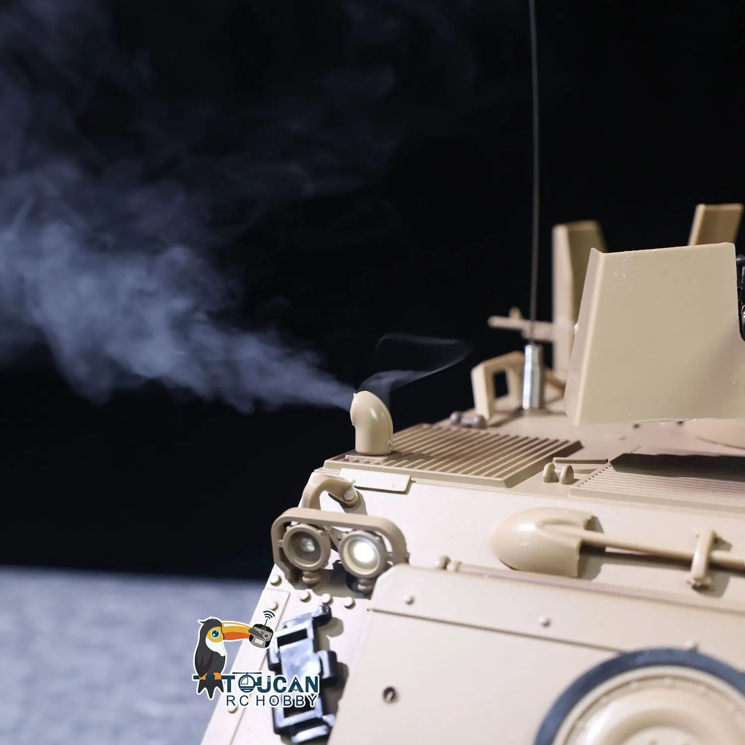 1/16 Tongde RC Tank M2412-B M113A1 ACAV Infrared 360 Turret Rotation Smoking Light Sound Remote Control Electric Model RTR