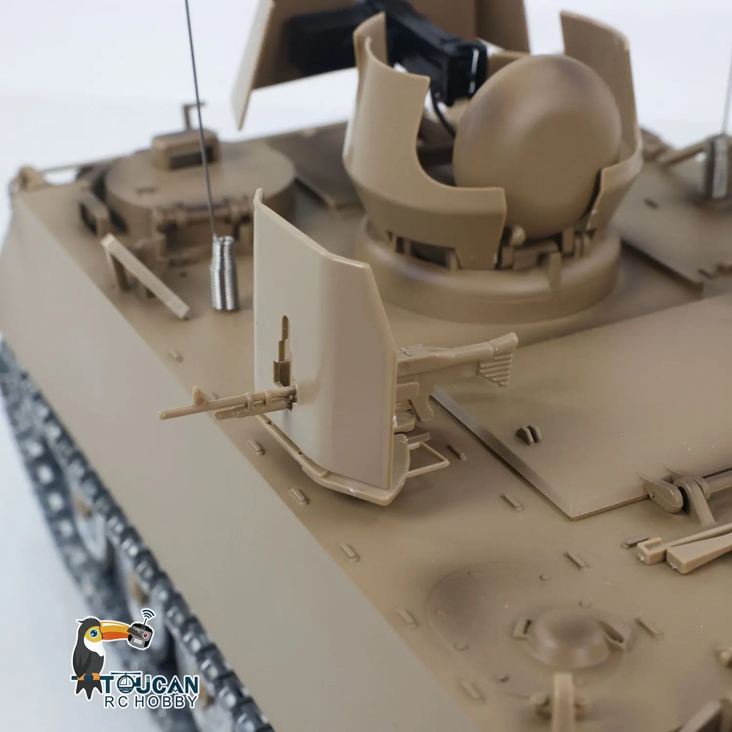 TD 1/16 RC Tank M2412-B M113A1 ACAV 360 Turret Rotation Infrared Metal Wheels Gearbox Smoke Unit Radio Control Military Model