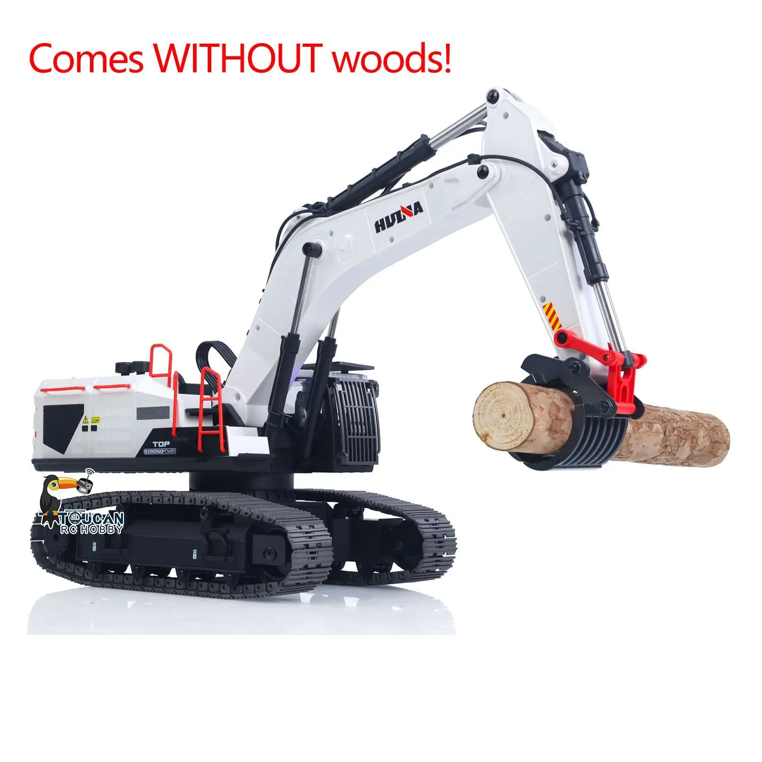 1/14 HUINA RC Metal Excavator Ready to Run Toys 1594 Radio Lights Sound Battery 28CH Sound W/ Bucket Drill Round Wood Garb Gifts