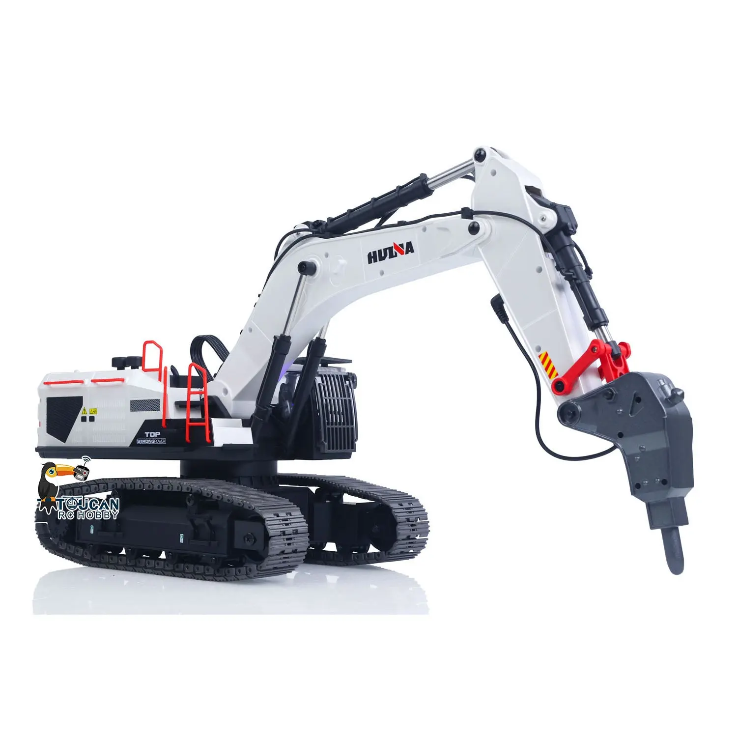 1/14 HUINA RC Metal Remote Controlled Excavator 1594 594 2.4G Radio Light Battery USB 22CH Sound Gift Boys Girls