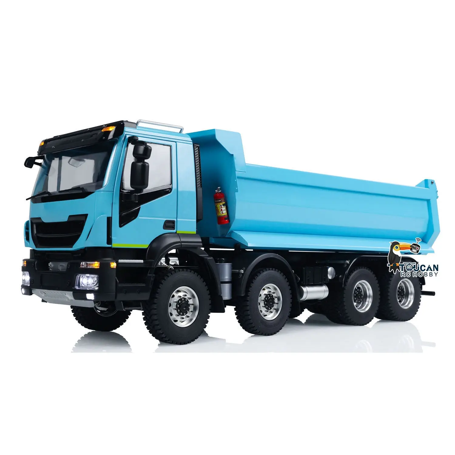 1/14 8x4 Metal Hydraulic RC Dump Truck 2-speed Radio Control Tipper Car Simulation DIY Model Painted ESC Servo Motor