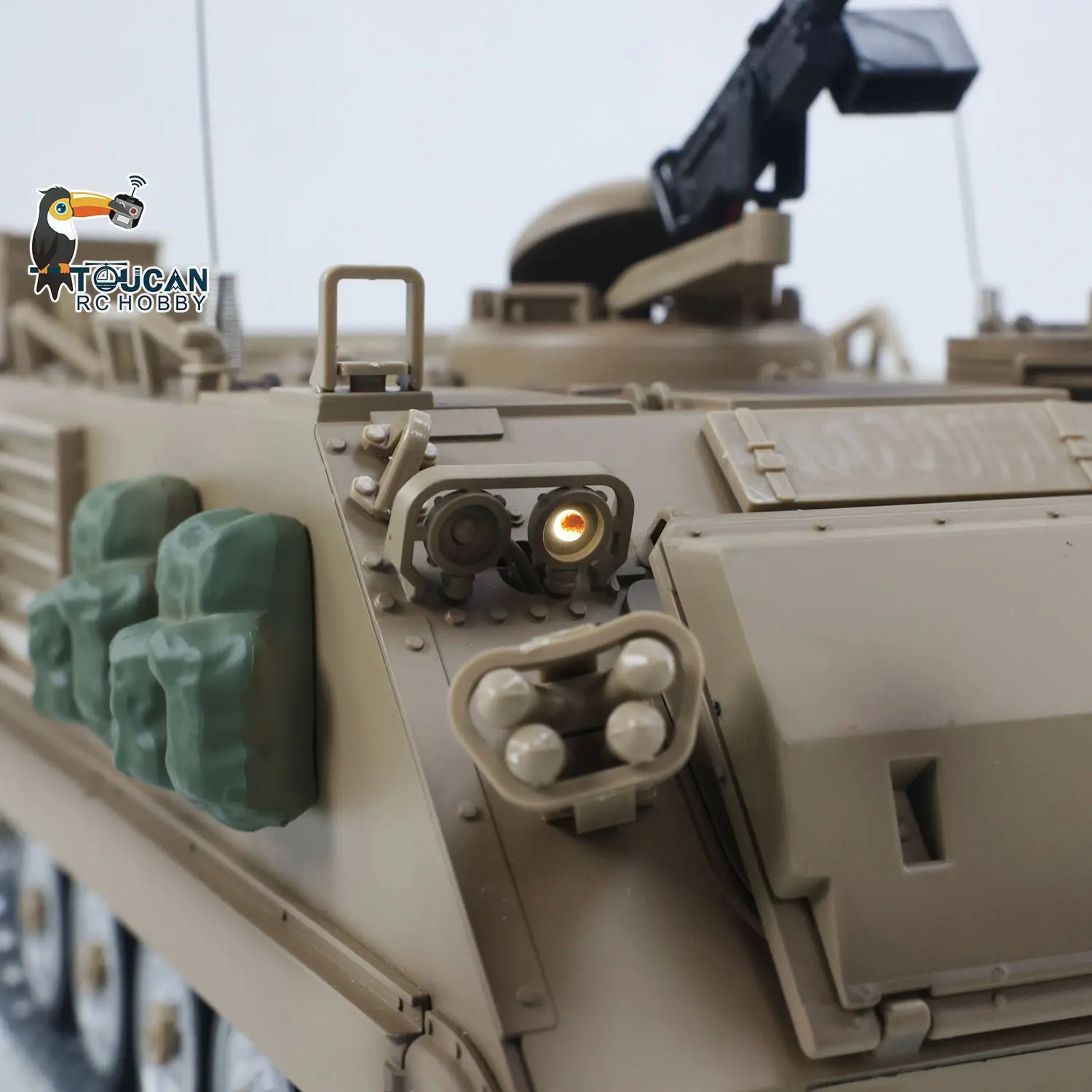TD 1/16 RC Tank M2412-C M113A2 APC Infrared Turret Rotary 360 Degree Remote Control Electric Military Vehicle Metal Wheels