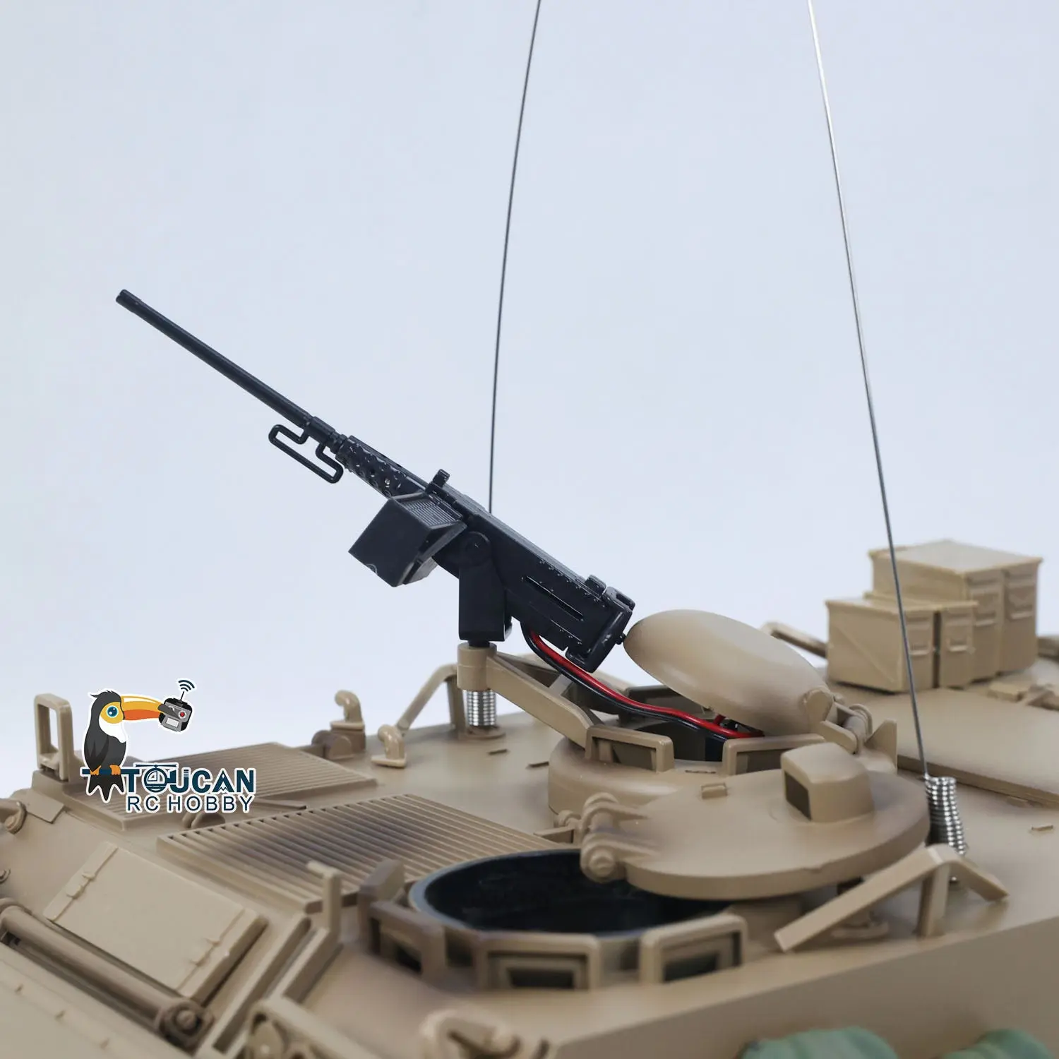 TD 1/16 RC Tank M2412-C M113A2 APC Infrared Turret Rotary 360 Degree Remote Control Electric Military Vehicle Metal Wheels