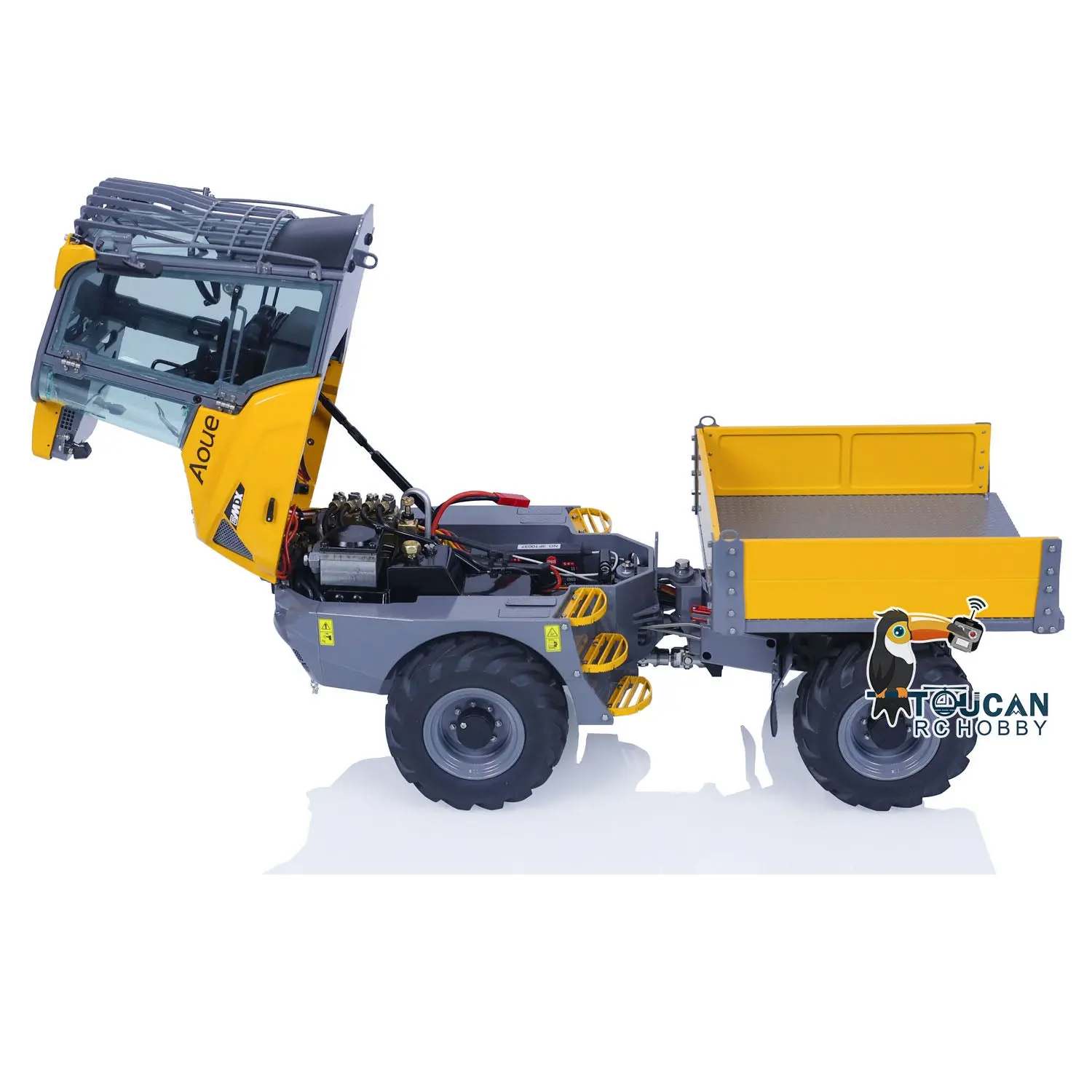 LESU Metal 4x4 1/14 RC Hydraulic Dumper Car 6MDX-B Remote Control Tipper Trucks Emulated Contruction Vehicle DIY Model