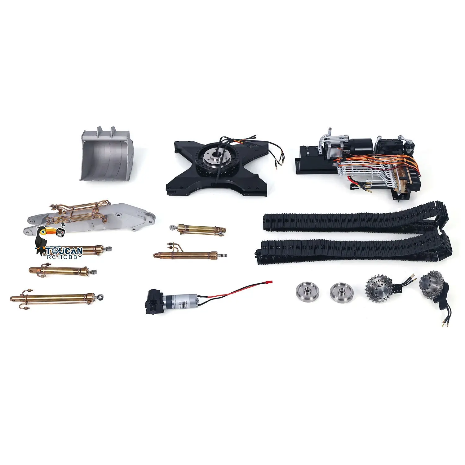 LESU 1/14 3-arm LR945 RC Hydraulic Excavator Remote Control Digger Heavy-duty Electric Hobby Model Kits Unpainted and Unassembled