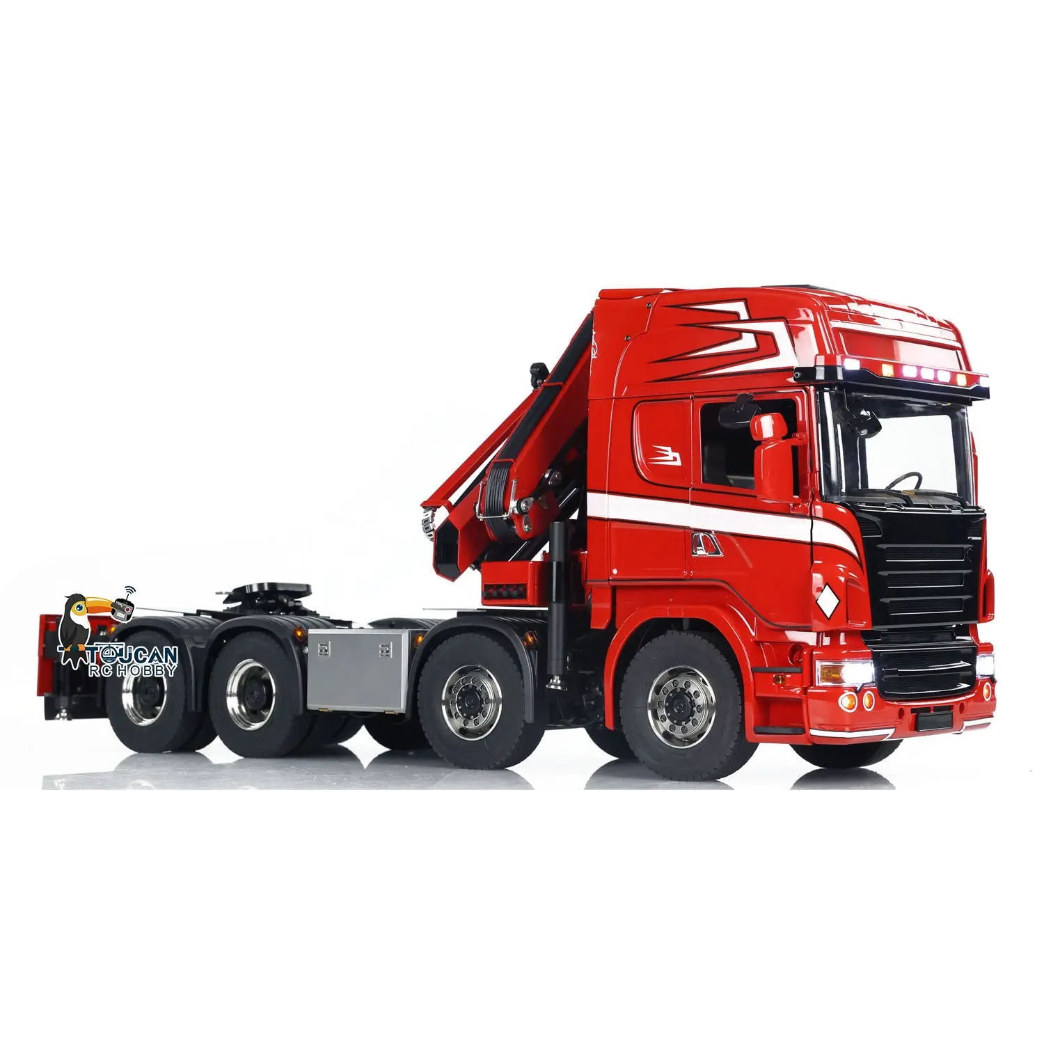 TOUCAN 1/14 8x8 Hydraulic RC Crane Tractor Truck Electric Radio Controlled Car Quick Attached Bucket 3-speed Transmission