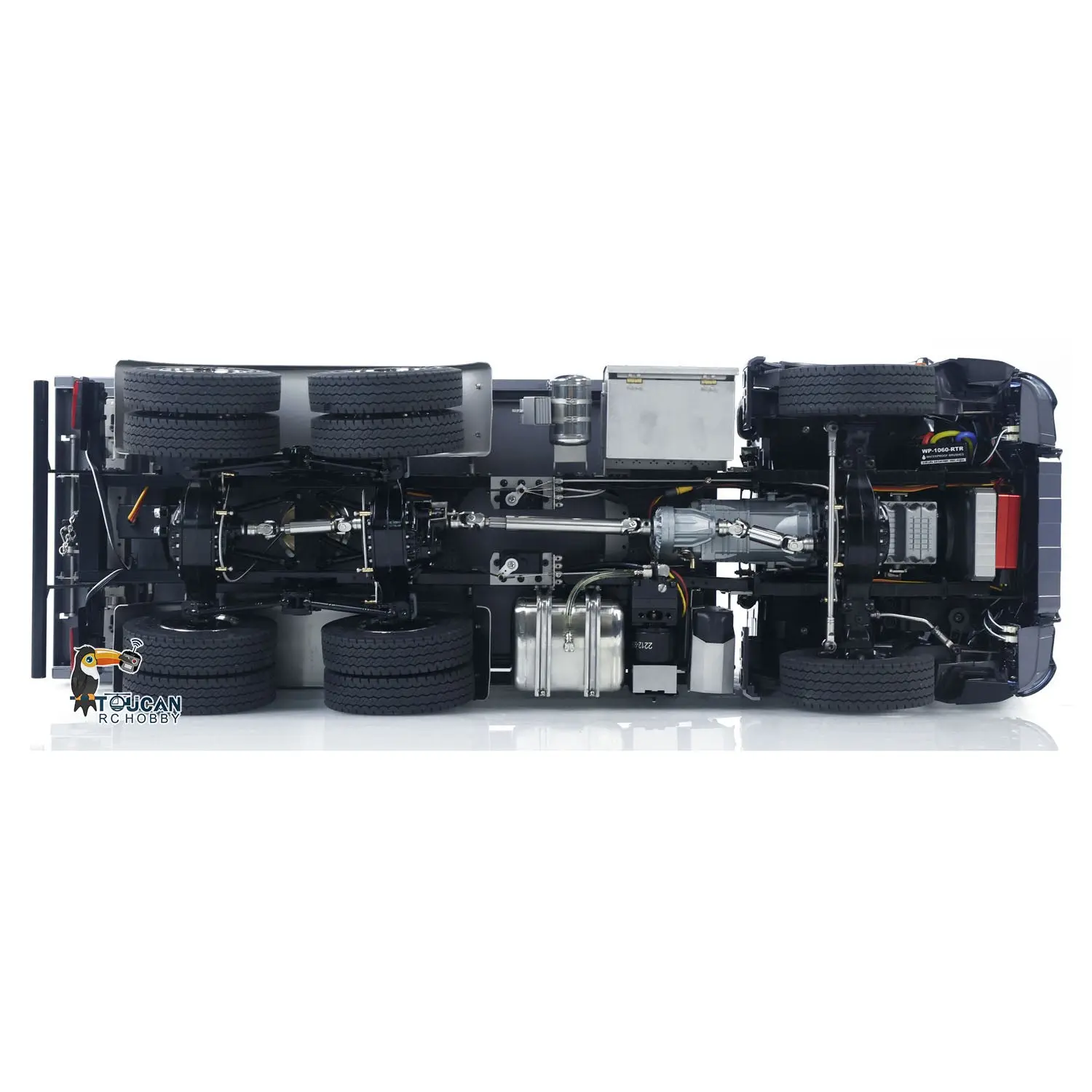 1/14 6x6 TOUCAN Hydraulic RC Dump Truck Metal Radio Controlled Tipper Car Differential Lock Light Sound FlySky I6S