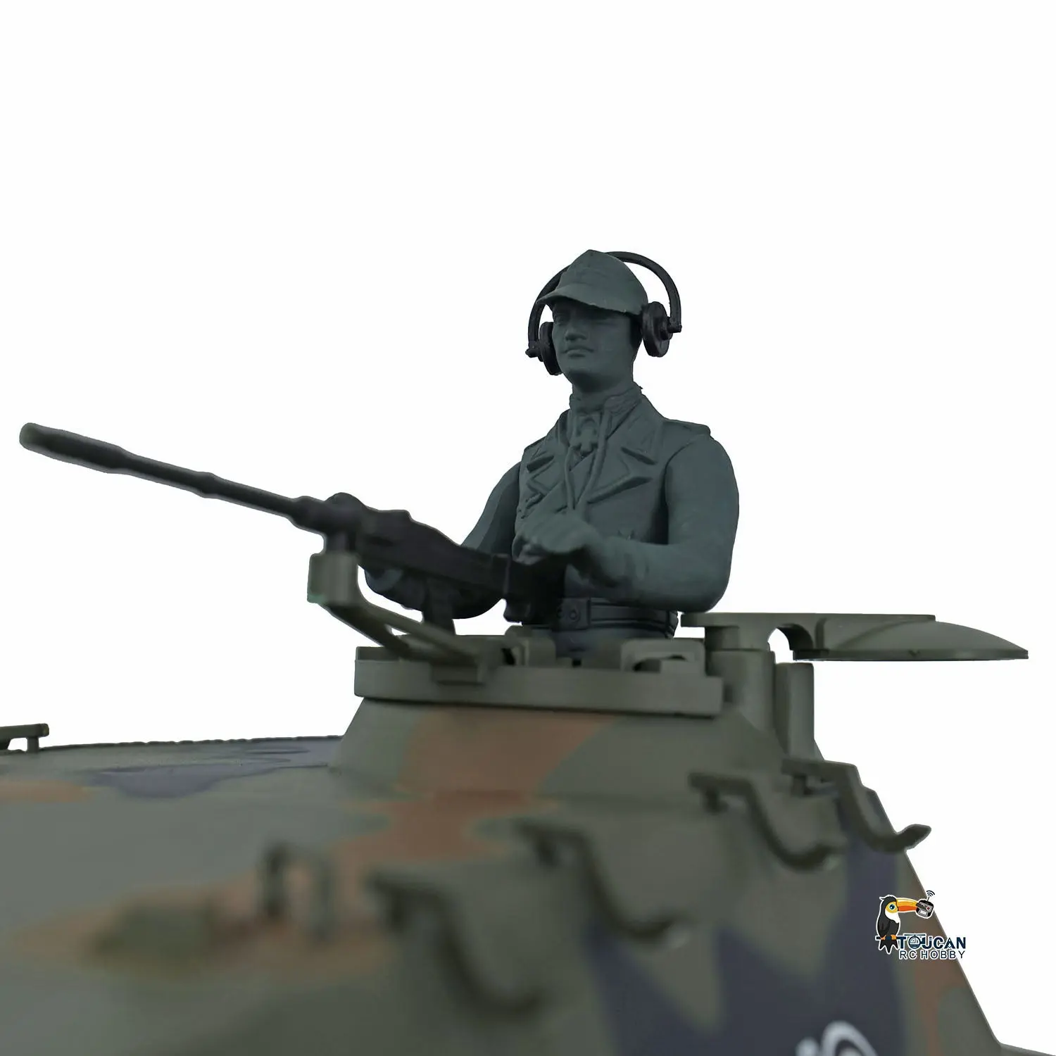 Henglong 1/16 Customized RC Tank 7.0 German Panther Tank 3819 w/ 360Degrees Rotating Turret Metal Tracks Idler Sproket Road Wheels