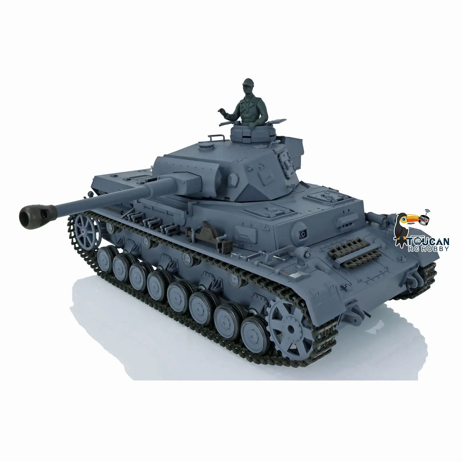 2.4G Henglong 1/16 Scale RC Tank 3859 Plastic German Panzer IV F2 RTR 7.0 Tank w/ Smoking Gearbox BB Shooting Road Wheels Tracks
