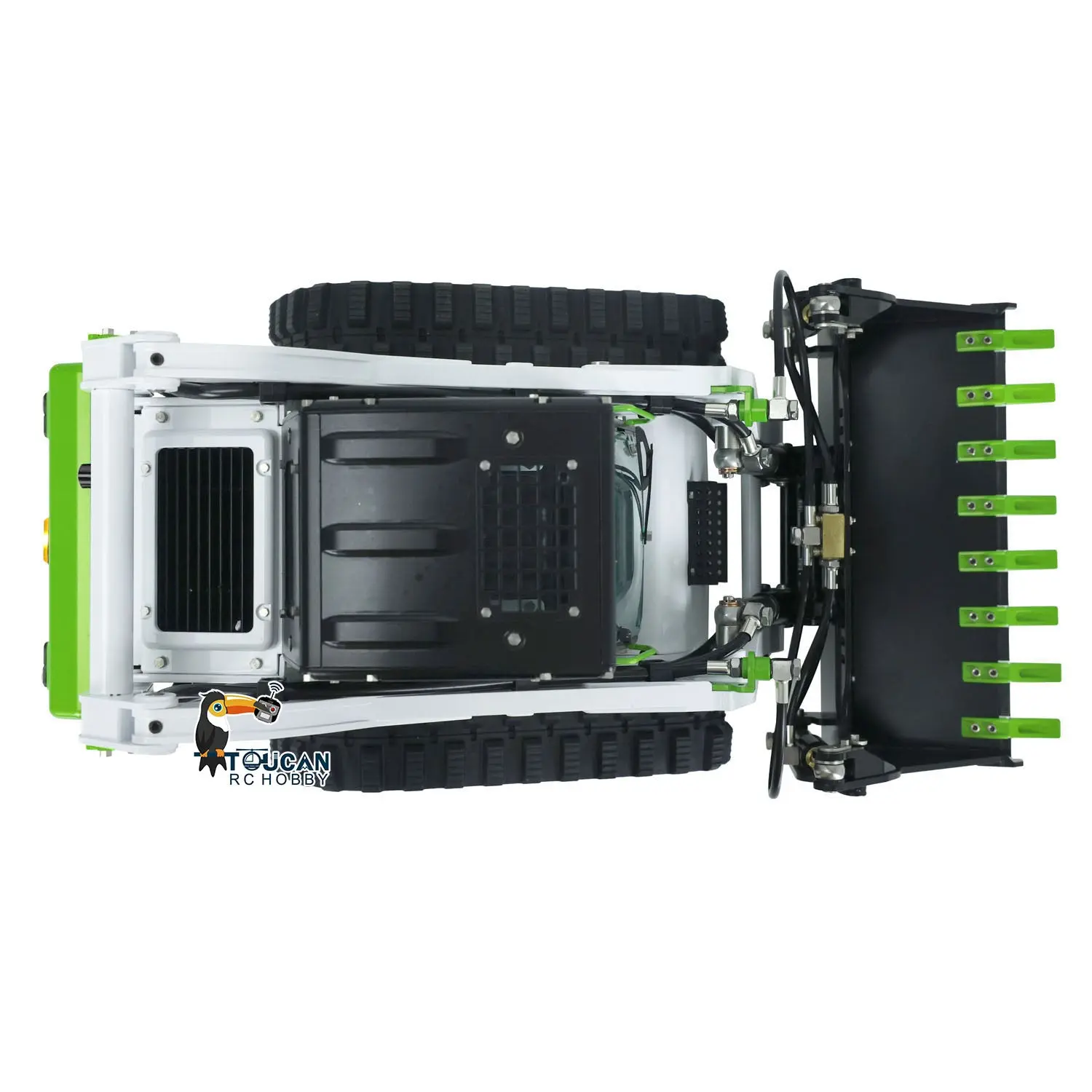 LESU Metal 1/14 Aoue LT5 Remote Controlled Hydraulic Loader Customized Assembled Painted Skid-Steer Ready To Run Vehicle Blade Sieve Bucket Hay Clamp Ripper