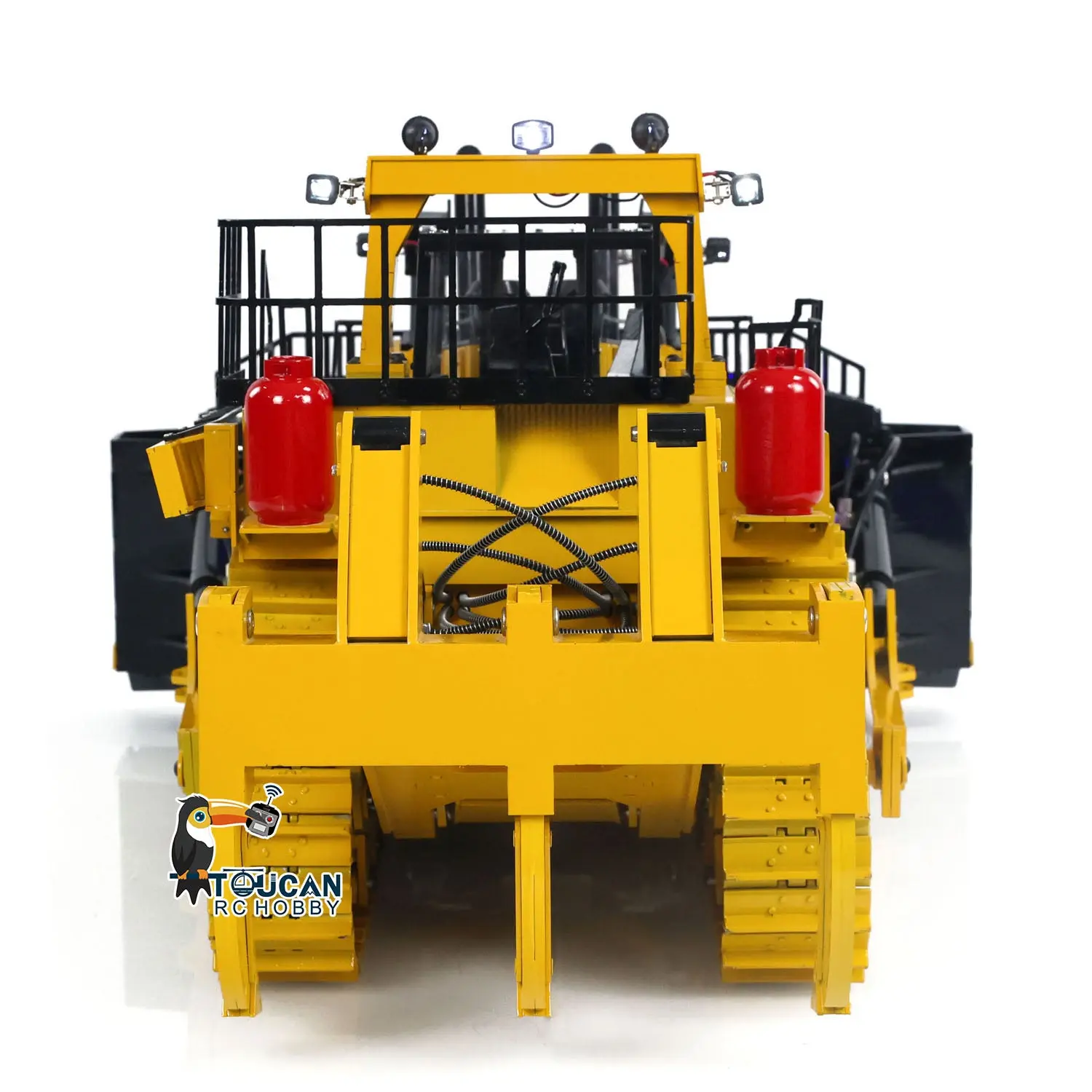TOUCAN 1/14 Metal RC Bulldozer D11T RTR Remote Controlled Hydraulic Dozers Construction Vehicle Model Paladin PL18EV Smoking Sound Light Servo Motor ESC