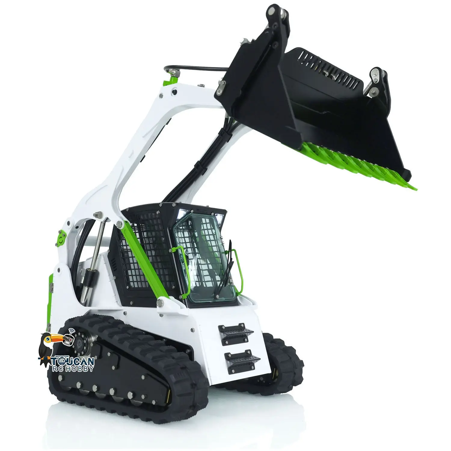 LESU Metal 1/14 Aoue LT5 Remote Controlled Hydraulic Loader Customized Assembled Painted Skid-Steer Ready To Run Vehicle Blade Sieve Bucket Hay Clamp Ripper