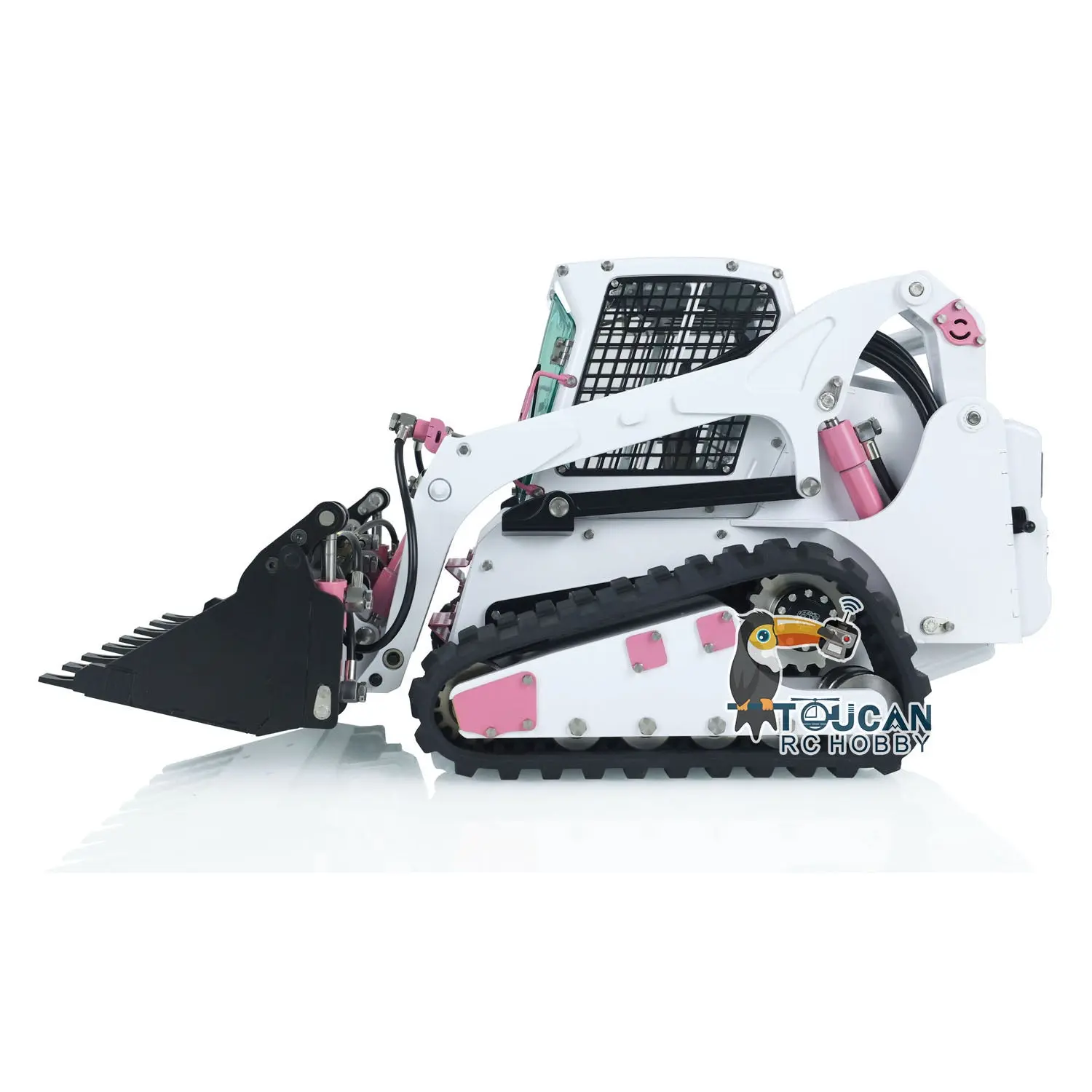LESU 1/14 Aoue-LT5 Tracked Skid-Steer RC Hydraulic Loader RTR Remote Control Construction Car Model Rotating LED Light FS-i6S Transmitter Sound