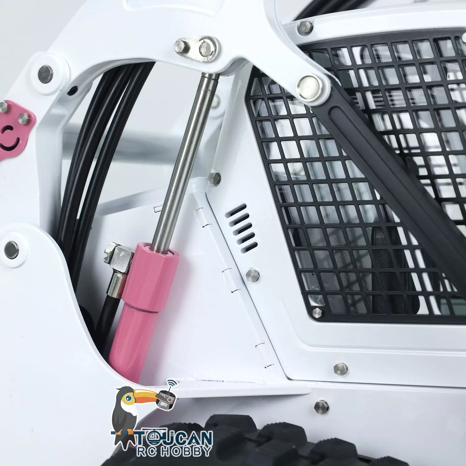 LESU 1/14 Aoue-LT5 Tracked Skid-Steer RC Hydraulic Loader RTR Remote Control Construction Car Model Rotating LED Light FS-i6S Transmitter Sound