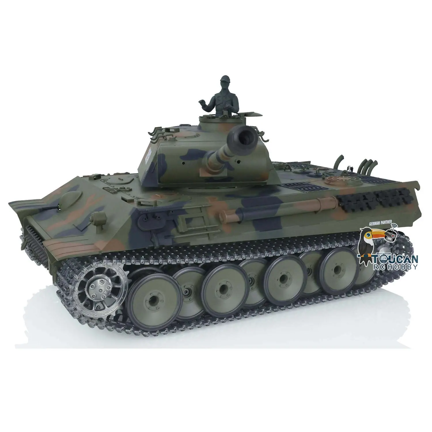 2.4G Henglong 1/16 7.0 3819 German Panther RTR RC Tank Radio Controlled Model W/ Sprocket Idler Wheels Infrared Receiver
