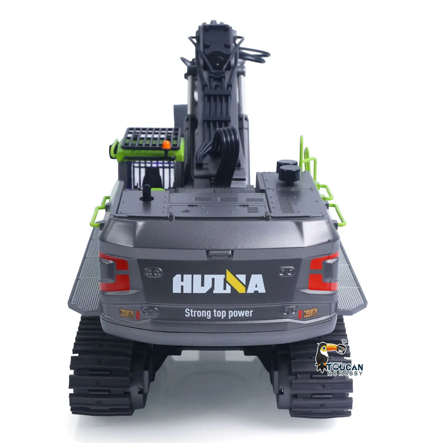 HUINA Plastic 1/14 Metal RC Excavator 1593 28CH 2.4Ghz Radio Controlled Electric Lifting Construction Vehicle Truck Toy Model Simulated Light Sound Battery Gift