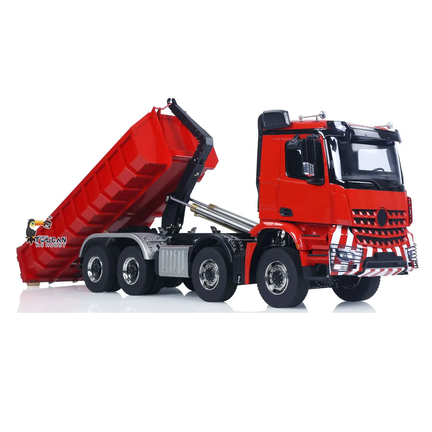 1/14 8x8 Metal Hydraulic RC Dumper Tipper Car Radio Control Full Dump Trucks with Standard Bucket Hobby Model DIY PNP
