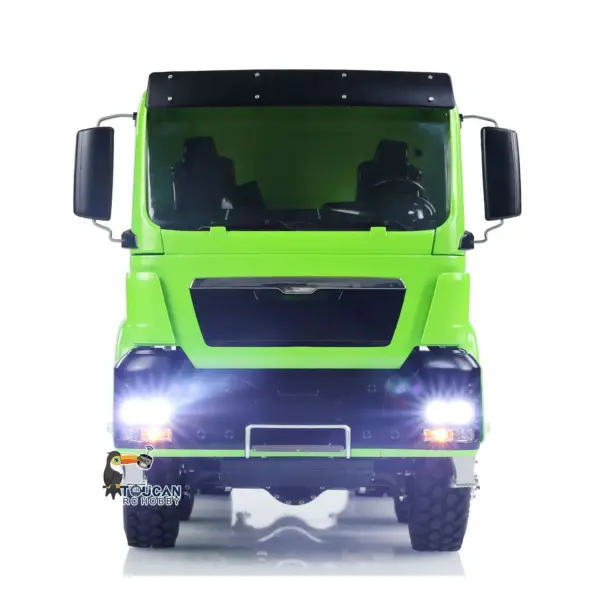 LESU TGS 1/14 RC Hydraulic Roll On Off Dump Truck 8x8 Metal Chassis Dumper Differential Lock EDS Axles 2Speed Gearbox Model Car