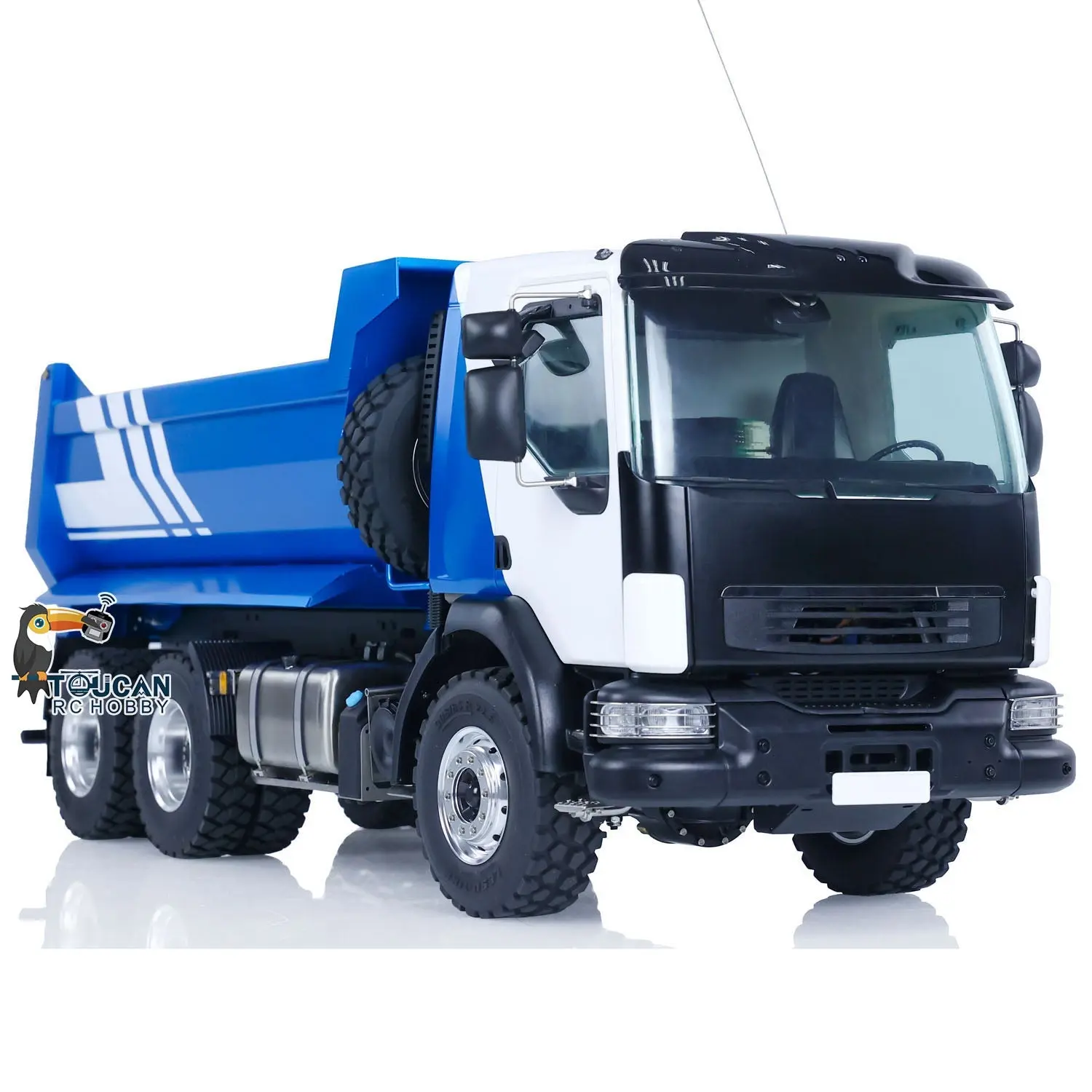 Customized LESU 1/14 6x6 Hydraulic RC Dumper Truck Metal Remote Control Tipper Car Hobby Model Painted Toys