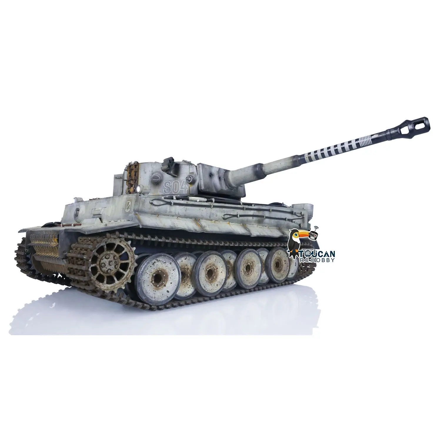 Henglong 1/16 Plastic Painted 7.0 RC Tank 3818 Tiger I Military Armored Vehicleual Spray Collection Model FPV 360 Turret