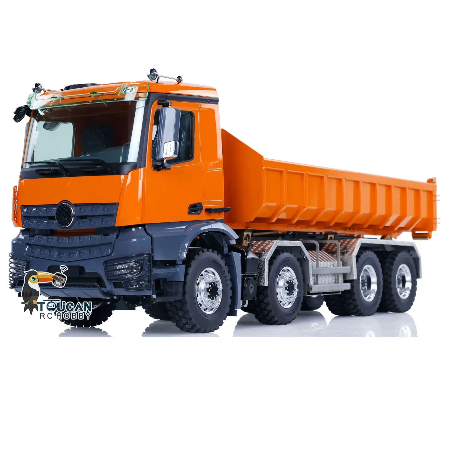LESU 1/14 Metal RC Dump Truck 8x8 Remote Control Hydraulic Equipment Roll On/Off RTR Full-dump Cars Model K3363 Servo ESC