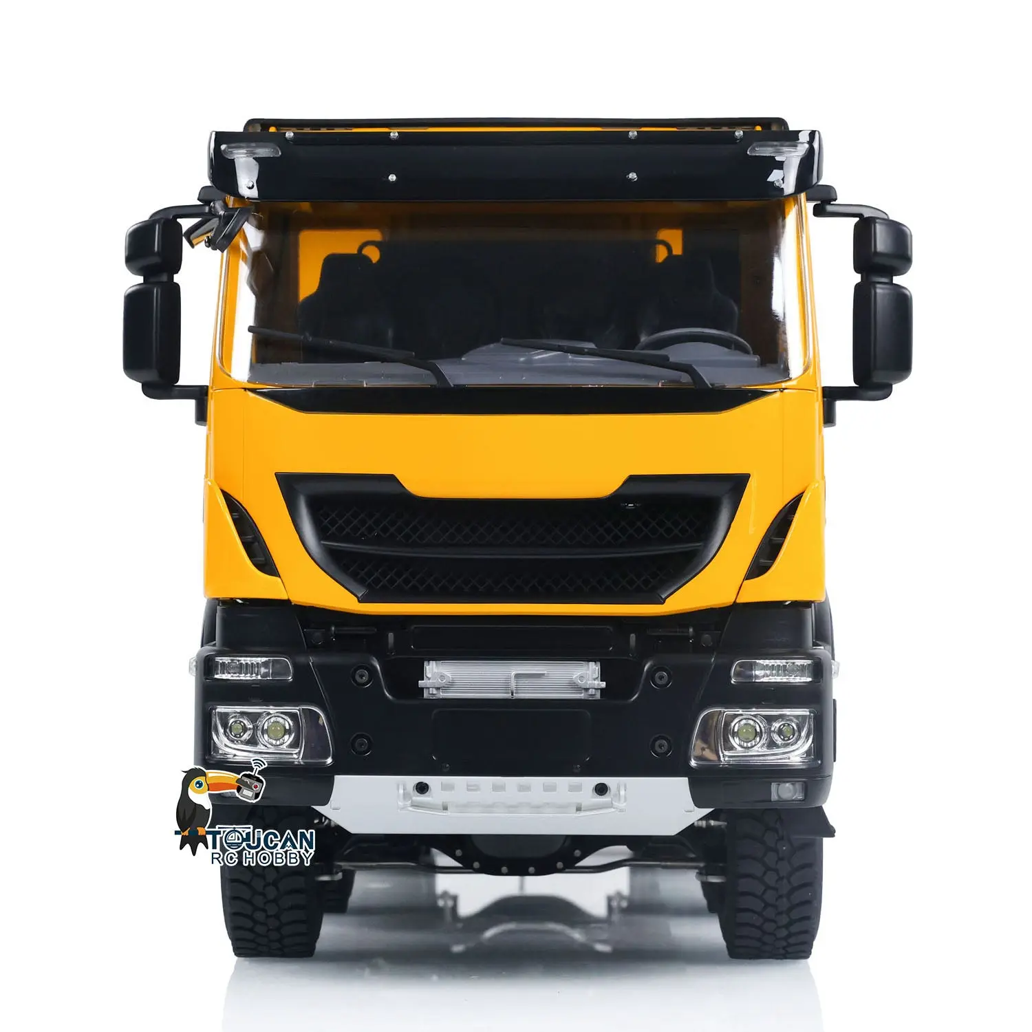 1/14 8x8 Hydraulic RC Dump Truck Metal Remote Control Tipper Car Assembled and Painted Sound Light 67x18.5x25cm