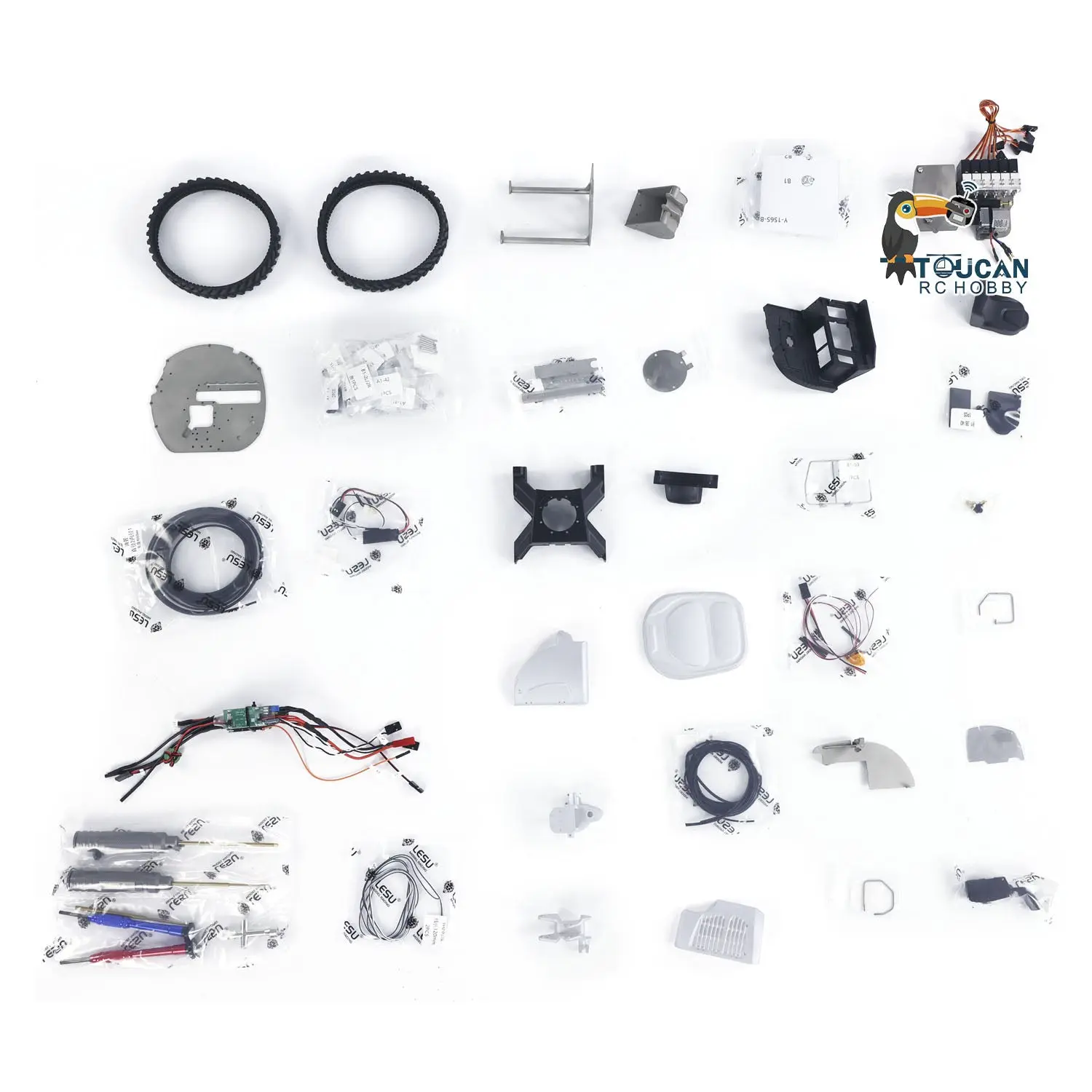 LESU 1/14 Metal RC Hydraulic Excavator PC30 Mini Digger Model Emulated Construction Vehicle 6CH Valve Light Unassembled & Unpainted