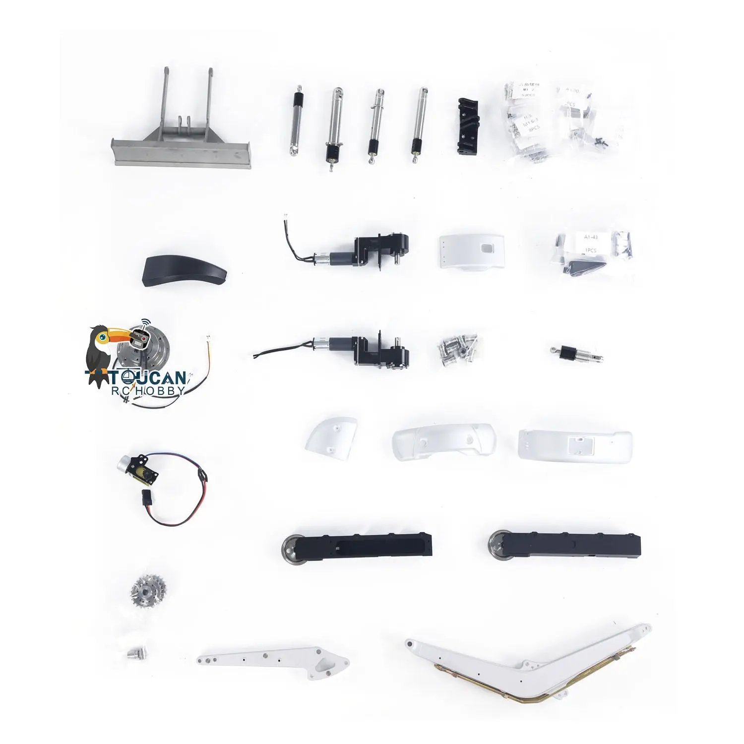 LESU 1/14 Metal RC Hydraulic Excavator PC30 Mini Digger Model Emulated Construction Vehicle 6CH Valve Light Unassembled & Unpainted