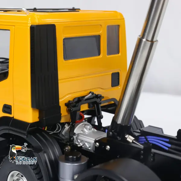 1/14 8x8 Hydraulic RC Dump Truck Metal Remote Control Tipper Car Assembled and Painted Sound Light 67x18.5x25cm