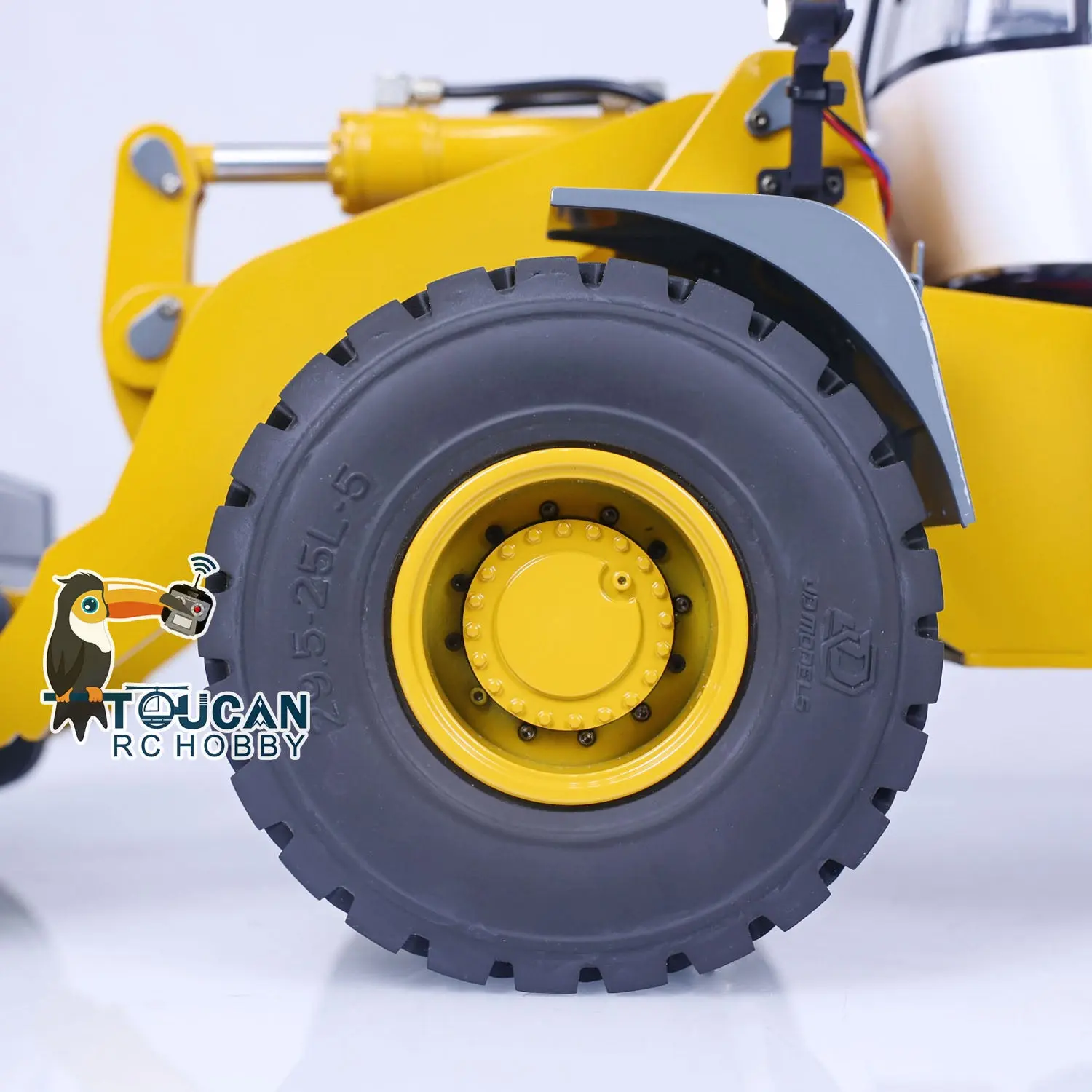 JZM Metal 1/14 580 Assembled Painted RC Hydraulic Loader Remote Control Construction Vehicles Sound Light I6S Radio