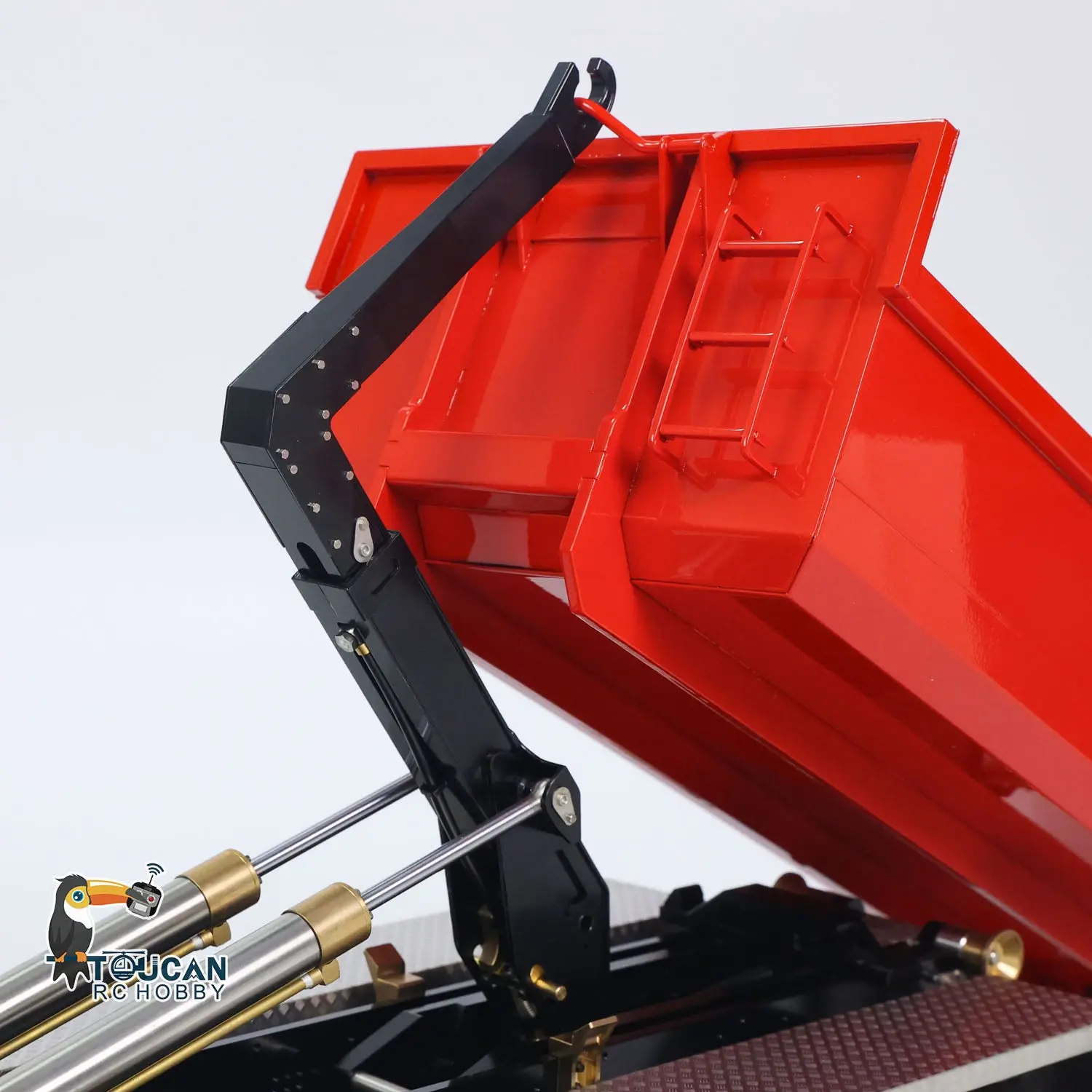 1/14 8x8 RC Hydraulic Roll On Off Full Dump Truck Remote Control Dumper Car Simulation Model PNP Version Light Sound System