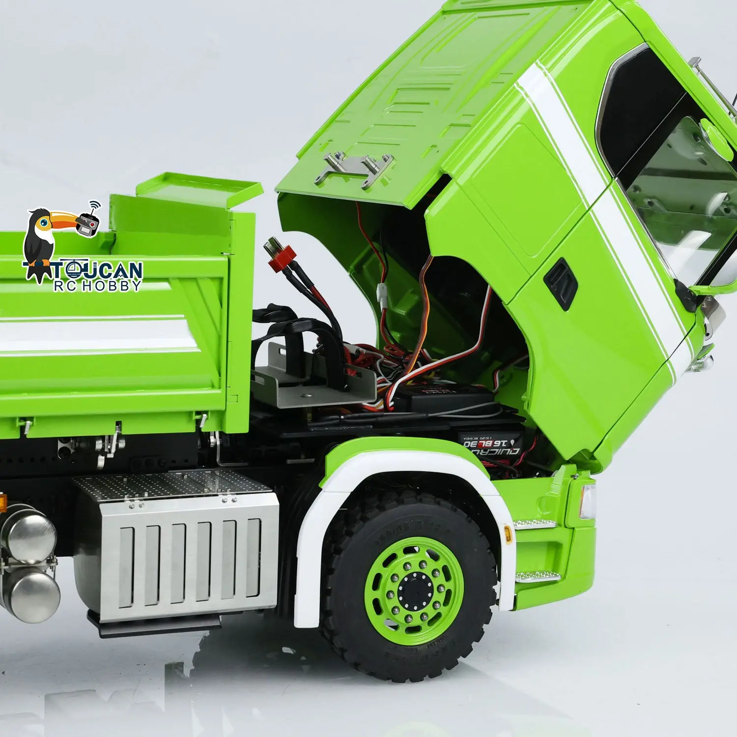 LESU 770S 1/14 6x6 RC Hydraulic Dumper Truck 3-way Remote Controlled Tipper Model Light Sound Smoke