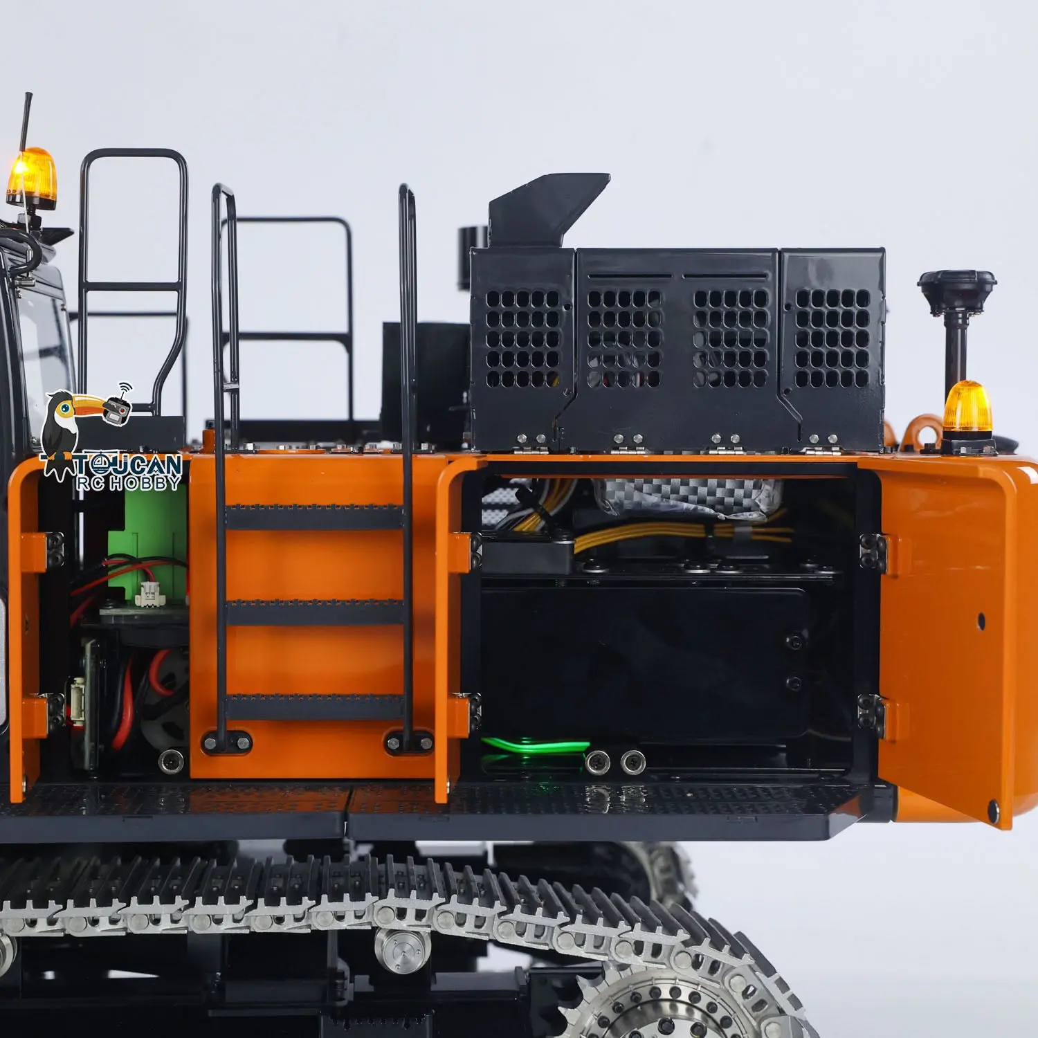 LESU Metal 1/14 RC Hydraulic Excavator Aoue ZX490 Remote Control Heavy Digger Car Construction Vehicle Model 6CH Valve Light 6CH Electrical Slip Ring FlySky PL18EV Radio Battery