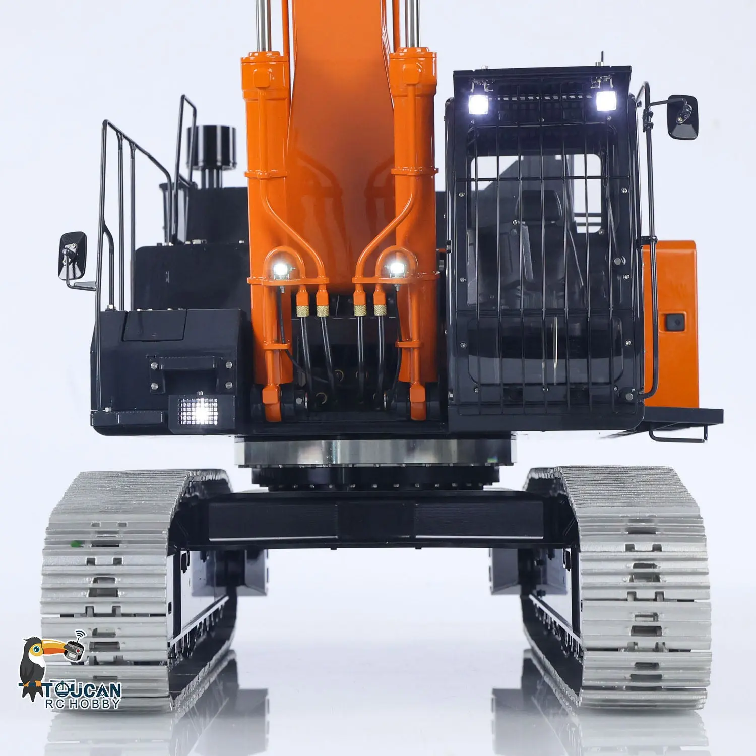 LESU Metal 1/14 RC Hydraulic Excavator Aoue ZX490 Remote Control Heavy Digger Car Construction Vehicle Model 6CH Valve Light 6CH Electrical Slip Ring FlySky PL18EV Radio Battery