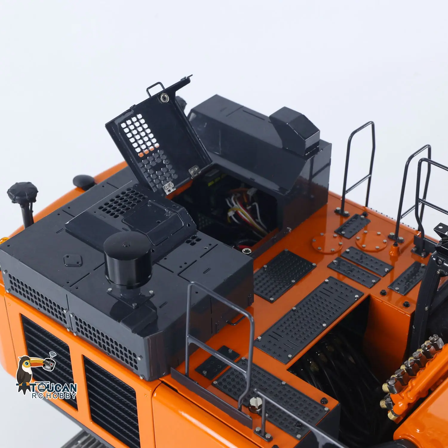 LESU Metal 1/14 RC Hydraulic Excavator Aoue ZX490 Remote Control Heavy Digger Car Construction Vehicle Model 6CH Valve Light 6CH Electrical Slip Ring FlySky PL18EV Radio Battery