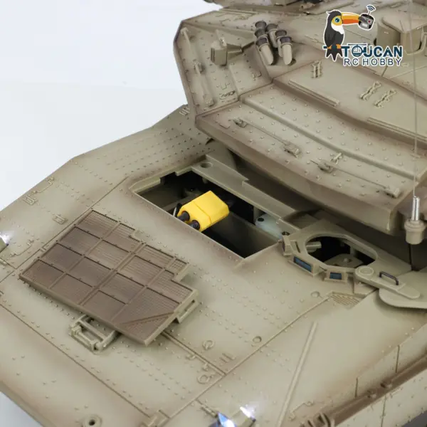 Henglong RC Tank TK7.0 IDF Merkava MK IV RC Main Battle Tank Infrared Combating Turret Rotation Standard Edition 3958-1