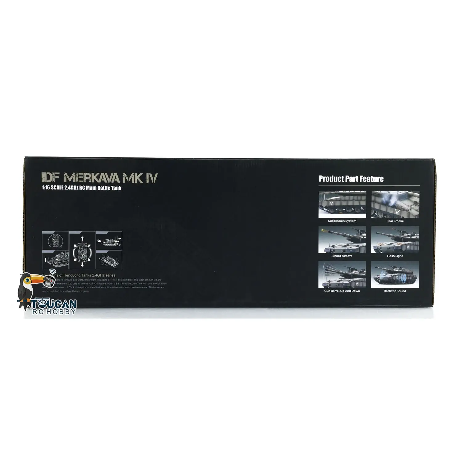 1:16 RC Military Battle Tanks Heng Long IDF Merkava MK IV 3958 Upgraded Edition W/ Metal Driving Gearbox Tracks RC Model