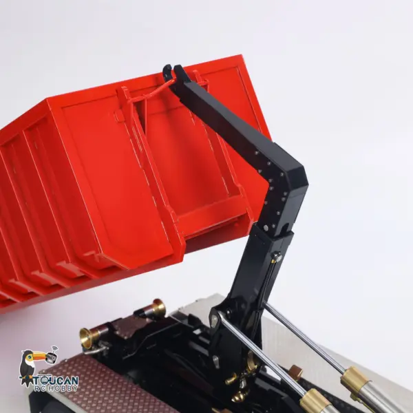 1/14 8*8 RC Hydraulic Equipment Radio Controlled Truck Roll Off Full Dumper Car Rear Axle Steering Assembled Painted Vehicles