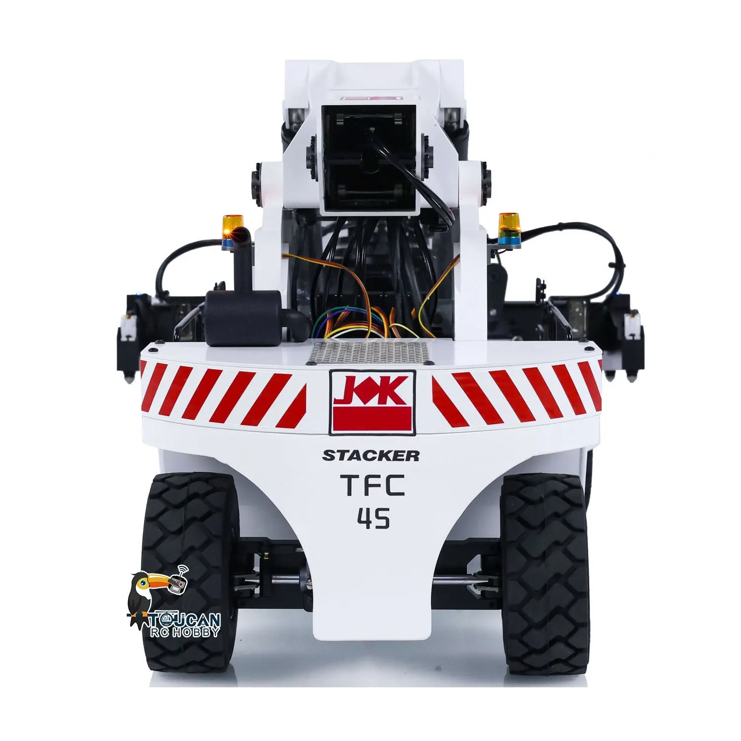 JX-KCK TFC45 1/14 RC Hydraulic Frontal Crane Reach Stacker Radio Control Container Handler Painted Assembled Model PNP Version